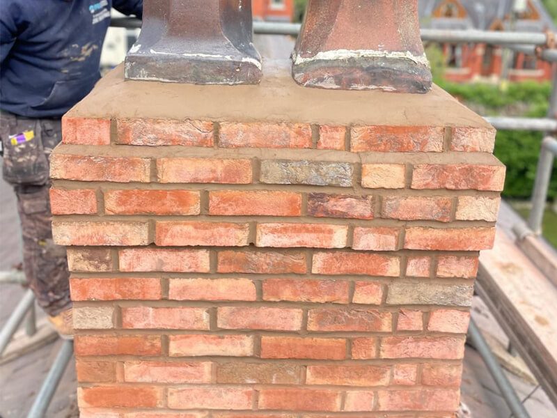 Completed chimney repair work